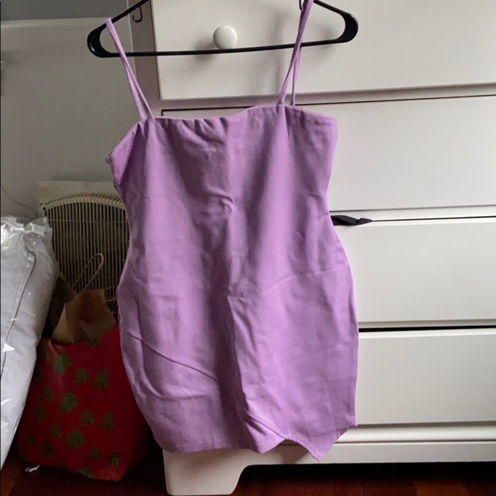 By the way. Lilac dress